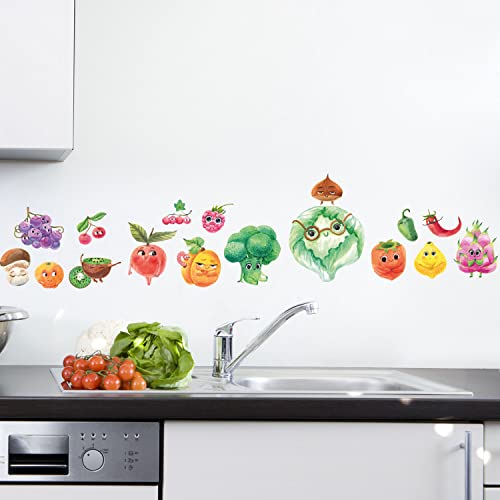 Sunnywall Sweet Fruits Set 1 Wandsticker Wandtattoo Wandbild Baby Aufkleber Kinderzimmer Küche von Sunnywall