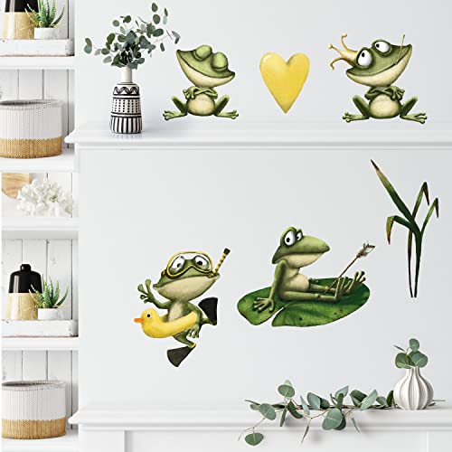 Sunnywall Tier Safari Wandsticker Wandtattoo Wandbild Baby Aufkleber Kinderzimmer Baby Wandaufkleber Spielzimmer Küche (Frosch) von Sunnywall