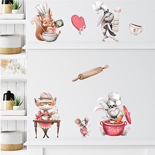 Sunnywall Tier Safari Wandsticker Wandtattoo Wandbild Baby Aufkleber Kinderzimmer Baby Wandaufkleber Spielzimmer Küche (Kleine Kochstube) von Sunnywall