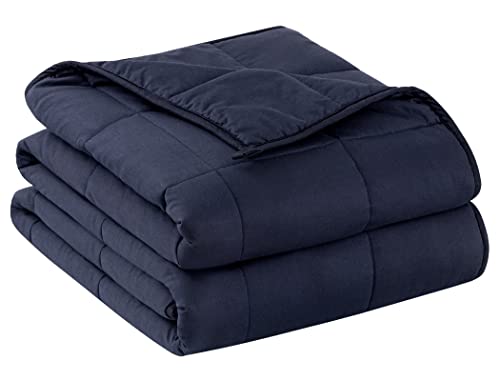Gewichtete Decke (11,3 kg 200 % Baumwolle, 200 x 275 cm, 7-lagig), King-Size-Größe, bequem, 100 % Baumwolle, atmungsaktiv, waschbar, Decke mit Glasperlen für Erwachsene, Paar von Sunolga