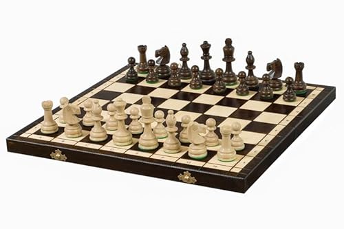 Sunrise Chess & Games Olympisches Schachspiel Groß 42x42 cm, Traditionell Handbemalt, Staunton Holzfiguren von Sunrise Chess & Games