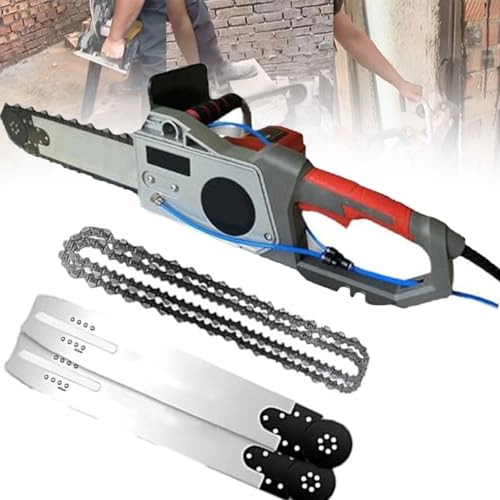 Betonsäge, Elektrische Betonkettensäge, Nasswasserversorgung Staubentfernung Handbetonsäge mit Wasserpumpe, 2 Ketten/2 Führungsschienen, zum Schneiden von Beton, Stahlstangen, Marmor,350 Betonsäge, Elektrische Betonkettensäge, Nasswasserversorgung Staubentfernung Handbetonsäge mit Wasserpumpe, 2 Ketten/2 Führungsschienen, zum Schneiden von Beton, Stahlstangen, Marmor,350 von Sunseota