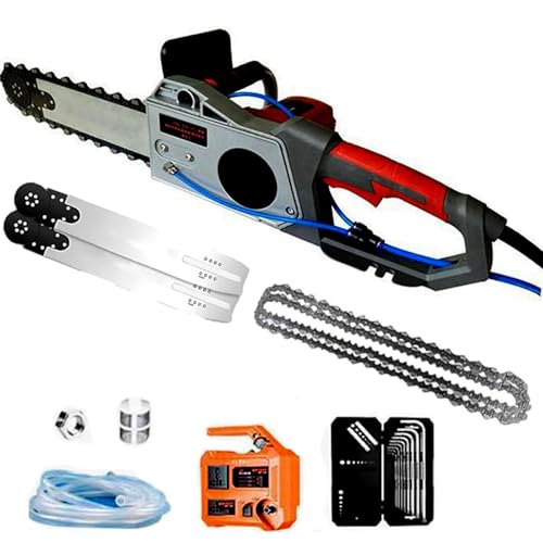 Sunseota Elektrische Kettensäge, Handgeführter Diamant-Kettenwandschneider mit 2 Ketten/2 Führungsschienen und wassergespeister Staubunterdrückung, für Granit, Stahlbeton,350 Sunseota Elektrische Kettensäge, Handgeführter Diamant-Kettenwandschneider mit 2 Ketten/2 Führungsschienen und wassergespeister Staubunterdrückung, für Granit, Stahlbeton,350 von Sunseota