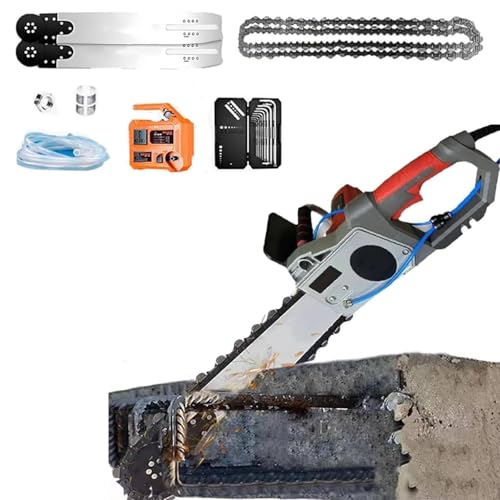 Sunseota Handgeführte bürstenlose Kettensäge, elektrische Betonkettensäge, Diamant-Wandfräse mit wasserbetriebener Staubabsaugung, mit 2 Ketten/2 Führungsschienen,350 Sunseota Handgeführte bürstenlose Kettensäge, elektrische Betonkettensäge, Diamant-Wandfräse mit wasserbetriebener Staubabsaugung, mit 2 Ketten/2 Führungsschienen,350 von Sunseota