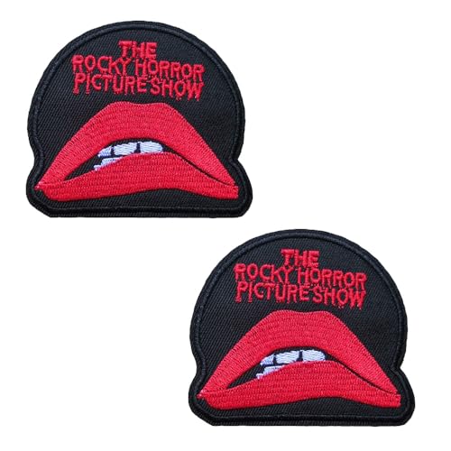 Sunshine Patch 2 Stück The Rocky Horror Picture Show Logo bestickter Aufnäher zum Aufbügeln Halloween Kleidung Zubehör, S_Halloween_018, Rot/Schwarz/Weiß Sunshine Patch 2 Stück The Rocky Horror Picture Show Logo bestickter Aufnäher zum Aufbügeln Halloween Kleidung Zubehör, S_Halloween_018, Rot/Schwarz/Weiß von Sunshine Patch