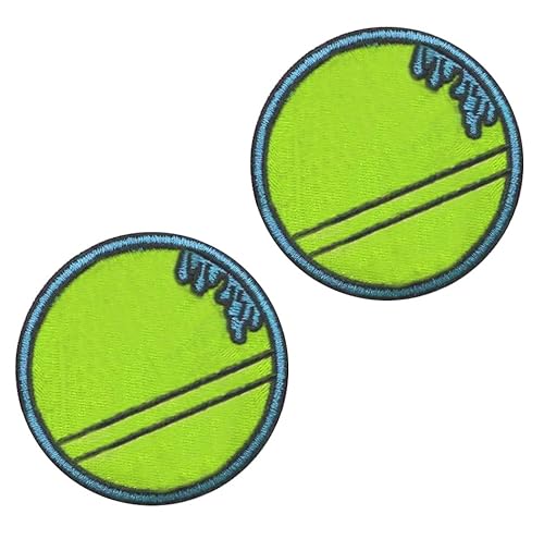 Sunshine Patch 2 x Schleim-Ghostbuster-Aufnäher zum Aufbügeln, für Halloween, Cartoon, Jacke, Rucksack, Stoffabzeichen, rot/grün von Sunshine Patch