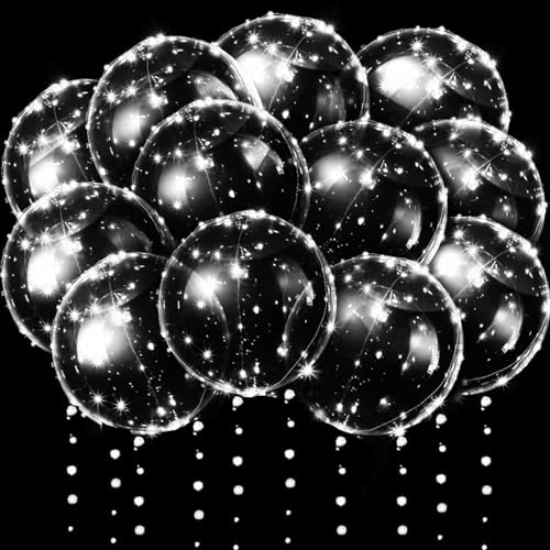 10 Pack LED Ballons,LED Luftballons Leuchtend,Leuchtende Luftballons,Leuchtende Ballons,Luftballons LED 20 Zoll,Luftballons Geburtstag mit Licht,Lichterketten für Geburtstag Valentinstag Party Dekor von Sunshine smile