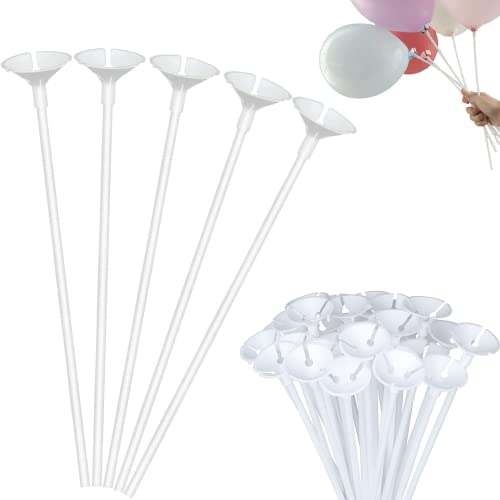 100 Sätze Wiederverwendbar Ballonhalter Set,Luftballon Ständer,Haltbare Ballonhalter,Ballonstangen,Ballonbaum,Ballonstäbe für luftballons,Ballonstäbe Weiß,Stäbe Halter für Balloon,Ballon Stick Halter 100 Sätze Wiederverwendbar Ballonhalter Set,Luftballon Ständer,Haltbare Ballonhalter,Ballonstangen,Ballonbaum,Ballonstäbe für luftballons,Ballonstäbe Weiß,Stäbe Halter für Balloon,Ballon Stick Halter von Sunshine smile