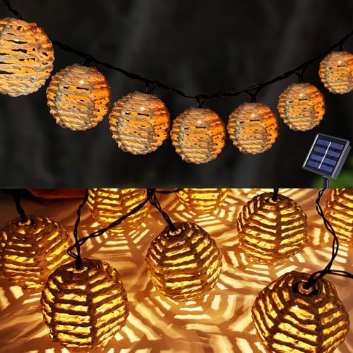 10er LED Solar Lichterkette Aussen,LED Solar Rattankugel Lampion,Lampions Led Lichterkette Solar Außen Wetterfest,Wasserdicht Lichterkette Außen Solarlampen,Solarleuchten Garten Outdoor 10er LED Solar Lichterkette Aussen,LED Solar Rattankugel Lampion,Lampions Led Lichterkette Solar Außen Wetterfest,Wasserdicht Lichterkette Außen Solarlampen,Solarleuchten Garten Outdoor von Sunshine smile