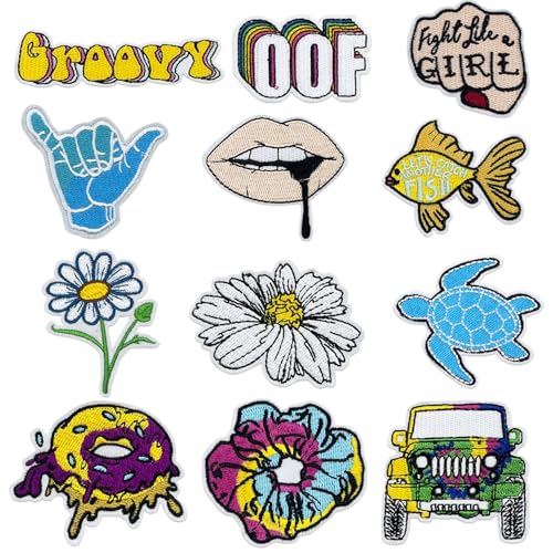 12 Pieces Patches Zum Aufbügeln,Bestickte Aufnäher,Jean Patch Sticker,Aufnähen Bügelbilder Set,Sewing Applique,Flicken zum Aufbügeln,Applikation zum Aufbuegeln,Textilien Bügelflicken für DIY Kleidung 12 Pieces Patches Zum Aufbügeln,Bestickte Aufnäher,Jean Patch Sticker,Aufnähen Bügelbilder Set,Sewing Applique,Flicken zum Aufbügeln,Applikation zum Aufbuegeln,Textilien Bügelflicken für DIY Kleidung von Sunshine smile