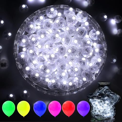 120 Stück LED Ballons Lichter,Mini Bunt LED Ballonlichter,Warmweiß Hochzeit Licht,Runde Party Licht für Geburtstag Hochzeit Halloween Weihnachten Dekoration von Sunshine smile