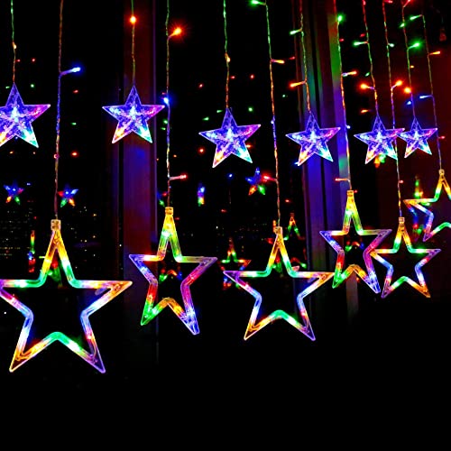 138 LED 2m 12 Sterne Lichterkette Sternenvorhang Warmweiß,Sterne Lichtervorhang,Lichtervorhang Weihnachten Fenster,LED Lichterkette,Sterne Vorhang Lichter, Party, Hochzeit, Balkon, Deko 138 LED 2m 12 Sterne Lichterkette Sternenvorhang Warmweiß,Sterne Lichtervorhang,Lichtervorhang Weihnachten Fenster,LED Lichterkette,Sterne Vorhang Lichter, Party, Hochzeit, Balkon, Deko von Sunshine smile
