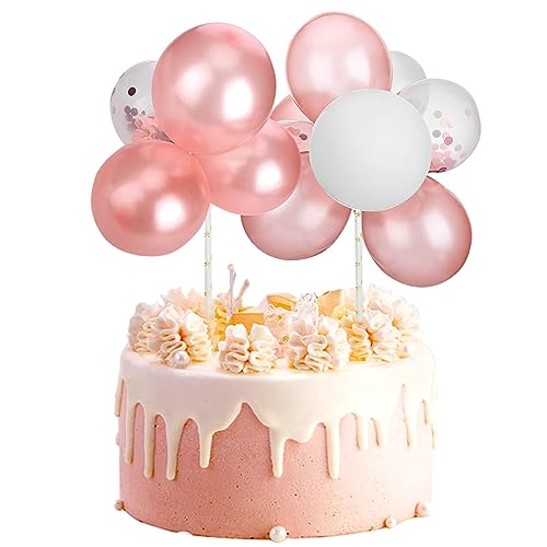 14 Stück Tortendeko Rosegold, Roségoldene Ballonwolken-Kuchendekoration, Latex Konfetti Tortendeko Ballons, Kuchendeko Geburtstag Mädchen, Cake Topper Rose Gold für Geburtstag Torte Dekorationen 14 Stück Tortendeko Rosegold, Roségoldene Ballonwolken-Kuchendekoration, Latex Konfetti Tortendeko Ballons, Kuchendeko Geburtstag Mädchen, Cake Topper Rose Gold für Geburtstag Torte Dekorationen von Sunshine smile