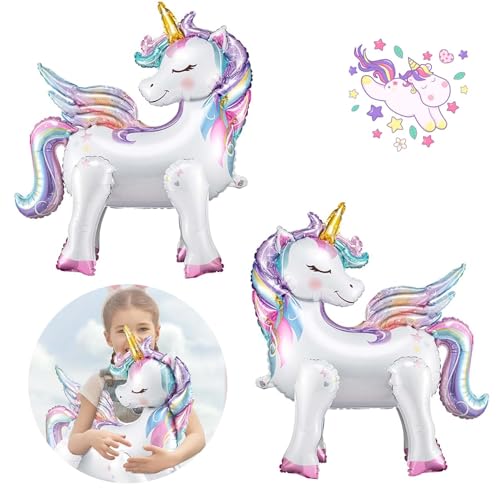 2 Stück Einhorn Luftballons,3D Folienballon Einhorn,Einhörner Deko,Einhorn Ballon Mädchen,Einhorn Luftballon Tiere mit Beinen,Einhorn Deko Kindergeburtstag 2 Stück Einhorn Luftballons,3D Folienballon Einhorn,Einhörner Deko,Einhorn Ballon Mädchen,Einhorn Luftballon Tiere mit Beinen,Einhorn Deko Kindergeburtstag von Sunshine smile