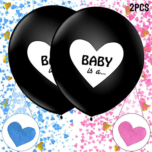 2 Stücke Geschlecht offenbaren Ballon,Boy or Girl Ballon,Luftballons mädchen oder Jungen,Geschlecht offenbaren Party,Baby Shower Party Dekorationen (1) von Sunshine smile