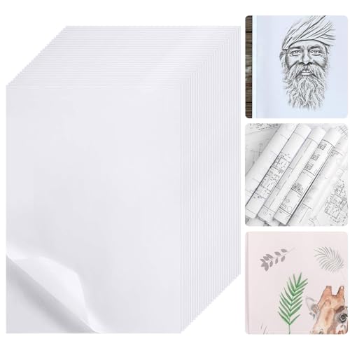 200 Blatt Transparentpapier A4, Weiß Schnittmusterpapier, Pauspapier, Architektenpapier Transparentpapier Bedruckbar, 210x300mm, Pergamentpapier zum Bedrucken, für Student Maler Architekt von Sunshine smile