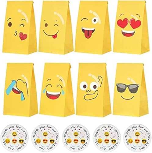 24 Stück Papiertüten,Emoticons Papier Candy Tüten,Partytüten Papier,Tüten Papier Geschenk,Geschenktüten zum Befüllen,Papiertüten für Kindergeburtstag Mitgebsel.… 24 Stück Papiertüten,Emoticons Papier Candy Tüten,Partytüten Papier,Tüten Papier Geschenk,Geschenktüten zum Befüllen,Papiertüten für Kindergeburtstag Mitgebsel.… von Sunshine smile