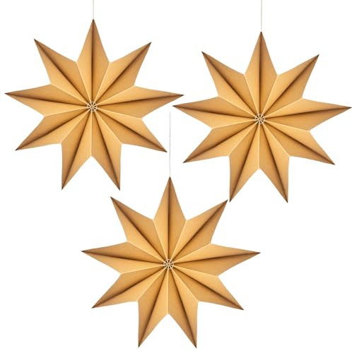 30cm Papiersterne Weihnachten,3 Stück Weihnachts Faltstern,Faltsterne Weihnachten,9 Zacken Holzfarbe Papiersterne zum Aufhängen,Sterne aus Papier,Papier Weihnachtsstern,Weihnachtsstern Fenster 30cm Papiersterne Weihnachten,3 Stück Weihnachts Faltstern,Faltsterne Weihnachten,9 Zacken Holzfarbe Papiersterne zum Aufhängen,Sterne aus Papier,Papier Weihnachtsstern,Weihnachtsstern Fenster von Sunshine smile
