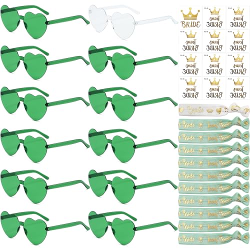 36 Stück JGA Brille Team Braut,Jga Accessoires Frauen,Bride to Be Herz Brille Set,12Herz Sonnenbrille+12Bride Tattoo Aufkleber+12Bride Armband,Jungesellinnenabschied Frau Accessoires 36 Stück JGA Brille Team Braut,Jga Accessoires Frauen,Bride to Be Herz Brille Set,12Herz Sonnenbrille+12Bride Tattoo Aufkleber+12Bride Armband,Jungesellinnenabschied Frau Accessoires von Sunshine smile