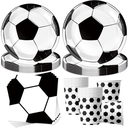 50 Stück Fußball Party Dekorationen Partygeschirr Set,Fussball Partygeschirr Set,Fussball Teller und Becher Set,Fußball Partygeschirr für 10 Gäste,Partygeschirr Fussball Kindergeburtstag 50 Stück Fußball Party Dekorationen Partygeschirr Set,Fussball Partygeschirr Set,Fussball Teller und Becher Set,Fußball Partygeschirr für 10 Gäste,Partygeschirr Fussball Kindergeburtstag von Sunshine smile