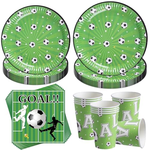 50 Stück Fußball Party Dekorationen Partygeschirr Set,Fußball Partygeschirr für 10 Gäste 50 Stück Fußball Party Dekorationen Partygeschirr Set,Fußball Partygeschirr für 10 Gäste von Sunshine smile