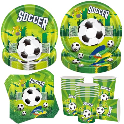 50 Stück Fußball Party Dekorationen Partygeschirr Set,Fussball Partygeschirr Set,Fussball Teller und Becher Set,Fußball Partygeschirr für 10 Gäste,Partygeschirr Fussball Kindergeburtstag 50 Stück Fußball Party Dekorationen Partygeschirr Set,Fussball Partygeschirr Set,Fussball Teller und Becher Set,Fußball Partygeschirr für 10 Gäste,Partygeschirr Fussball Kindergeburtstag von Sunshine smile