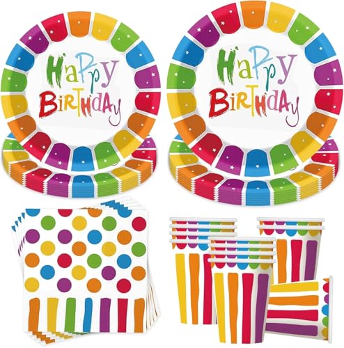 50 Stück Regenbogen Geburtstag Party Geschirr,Regenbogen Partygeschirr Set,Regenbogen Pappteller,Partygeschirr Geburtstag,Kindergeburtstag Geschirr Set,Mit Teller Becher Servietten 50 Stück Regenbogen Geburtstag Party Geschirr,Regenbogen Partygeschirr Set,Regenbogen Pappteller,Partygeschirr Geburtstag,Kindergeburtstag Geschirr Set,Mit Teller Becher Servietten von Sunshine smile