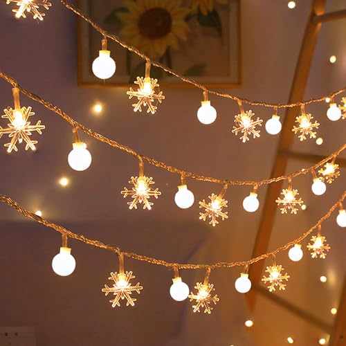 6 Meter 40LED Weihnachten Schneeflocke Lichterketten,Weihnachten Lichterkette,LED Lichterketten Batteriebetriebene,Wasserdicht Außen Innen Lichterketten für Zimmer Weihnachten Garten Beleuchtung 6 Meter 40LED Weihnachten Schneeflocke Lichterketten,Weihnachten Lichterkette,LED Lichterketten Batteriebetriebene,Wasserdicht Außen Innen Lichterketten für Zimmer Weihnachten Garten Beleuchtung von Sunshine smile