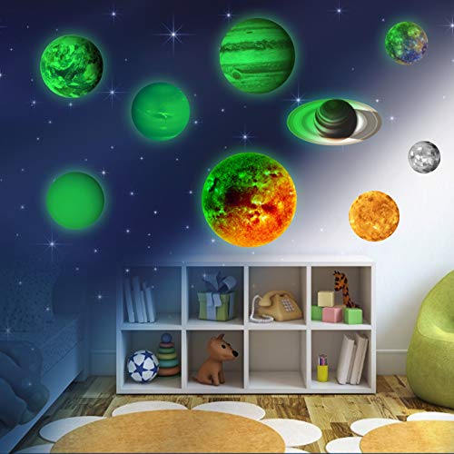 9 Planeten Sonnensystem Wandsticker, Leuchtsticker Sonne Erde Fluoreszierend Wandaufkleber Hausdekoration Wandtattoo Wanddekoration für Kinderzimmer Kindergarten Baby Schlafzimmer Wohnzimmer 9 Planeten Sonnensystem Wandsticker, Leuchtsticker Sonne Erde Fluoreszierend Wandaufkleber Hausdekoration Wandtattoo Wanddekoration für Kinderzimmer Kindergarten Baby Schlafzimmer Wohnzimmer von Sunshine smile