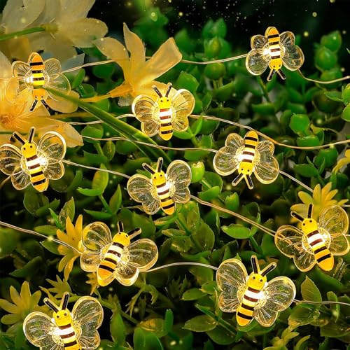 Biene Lichterkette,2M 20LED Lichterkette Bienen batterie,LED Lichterkette für Außen Bienen,Bienen Lichterkette Strom,Lichterkette Bienen Deko für Garten,Blume,Terrasse,Weihnachten,Hochzeiten,Partys Biene Lichterkette,2M 20LED Lichterkette Bienen batterie,LED Lichterkette für Außen Bienen,Bienen Lichterkette Strom,Lichterkette Bienen Deko für Garten,Blume,Terrasse,Weihnachten,Hochzeiten,Partys von Sunshine smile