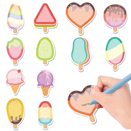 Haftnotizen Kinder,12Pack Haftnotizen,336 Blatt Kleine Haftnotizen Kinder,Eiscreme Haftnotiz,Eiscreme Haftnotizblock in 12 Eiscreme Formen Design,Süße Klein Büronotizen für Büro Schule Haus von Sunshine smile