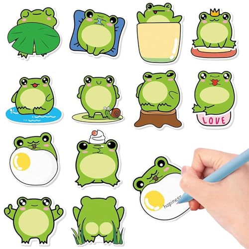 Haftnotizen Kinder,12Pack Haftnotizen,336 Cartoon Niedliche Haftnotizen,Notizblock Klein,Kleine Blöcke für Kinder Haftnotizen in 12 Frösche Formen Design,Klein Büronotizen für Büro Schule Haus von Sunshine smile