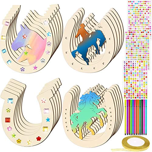 40 Stück Hufeisen Kindergeburtstag Holz set,24 Holz Hufeisen Basteln mit 12 Aquarellstift &1 Glitzerband und 3 Glitzersteinen Sticker für DIY Dekoration,Holzscheiben Scheiben Hufeisen Form 40 Stück Hufeisen Kindergeburtstag Holz set,24 Holz Hufeisen Basteln mit 12 Aquarellstift &1 Glitzerband und 3 Glitzersteinen Sticker für DIY Dekoration,Holzscheiben Scheiben Hufeisen Form von Sunshine smile