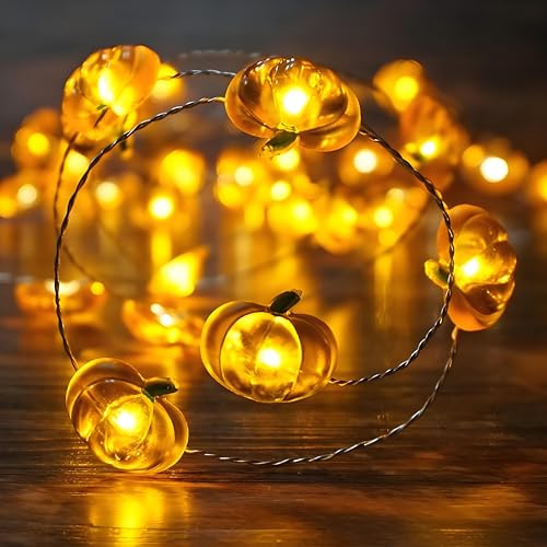 Kürbis Herbst Deko Dekoration Innen,2M 20 LED Kürbis Lichterkette Batterie,Kürbisse Herbst Lichterketten,Mini Lichterkette Innen Halloween Deko,Herbstdekorationen Halloween,Erntedankfest Herbstdeko Kürbis Herbst Deko Dekoration Innen,2M 20 LED Kürbis Lichterkette Batterie,Kürbisse Herbst Lichterketten,Mini Lichterkette Innen Halloween Deko,Herbstdekorationen Halloween,Erntedankfest Herbstdeko von Sunshine smile