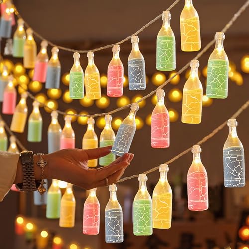 LED Lichterkette mit Flaschendesign,1,5M 10 LED Weinflaschen Lichterkette Batteriebetriebene,Leuchtende Weinflaschen,Batteriebetrieben für Karneval,Halloween,Außen & Innen,Deko Wohnzimmer,Schlafzimmer LED Lichterkette mit Flaschendesign,1,5M 10 LED Weinflaschen Lichterkette Batteriebetriebene,Leuchtende Weinflaschen,Batteriebetrieben für Karneval,Halloween,Außen & Innen,Deko Wohnzimmer,Schlafzimmer von Sunshine smile