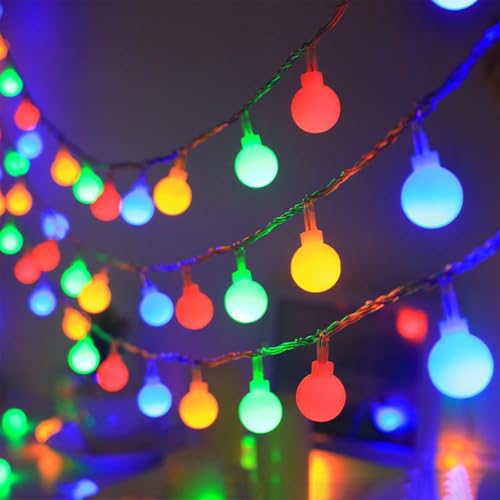 Lichterkette Bunt Batterie,1.5M 10 LED Lichterkette Kugeln,Lichterkette Außen Innen,Led Lichterketten Globe Außen,Ideal für Kinderzimmer,Gartenbeleuchtung,Partybeleuchtung,LED Fairy Lights von Sunshine smile