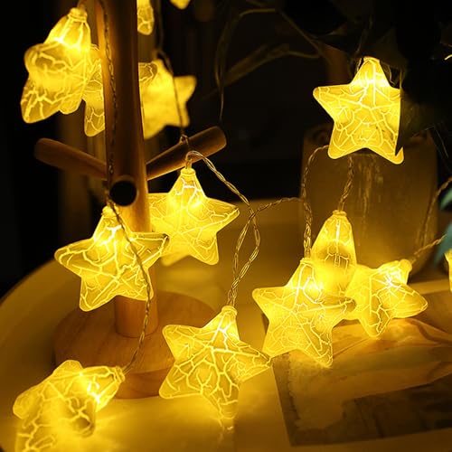 Lichterkette Sterne,1.5M 10 LED Warmweiß Lichterkette Batterie,Kinder Lichterkette,Lichterkette Kinderzimmer,LED Lichterkette Kinder,Batteriebetrieben,für Kinderzimmer Schlafzimmer Garten von Sunshine smile