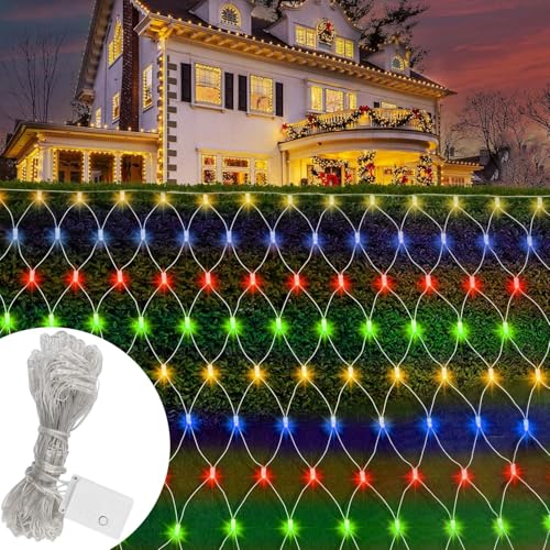 Lichternetz Außen,LED Lichternetz,Lichterkette Netzlicht,Lichterkettennetz,LED Lichterkette außen Netz,8Modi Lichtervorhang mit Stecker,Wasserdicht Lichternetz Innen für Büsche Garten Zimmer Balkon Lichternetz Außen,LED Lichternetz,Lichterkette Netzlicht,Lichterkettennetz,LED Lichterkette außen Netz,8Modi Lichtervorhang mit Stecker,Wasserdicht Lichternetz Innen für Büsche Garten Zimmer Balkon von Sunshine smile