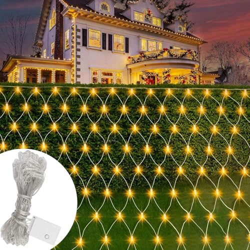 Lichternetz Außen,LED Lichternetz,Lichterkette Netzlicht,Lichterkettennetz,LED Lichterkette außen Netz,8Modi Lichtervorhang mit Stecker,Wasserdicht Lichternetz Innen für Büsche Garten Zimmer Balkon Lichternetz Außen,LED Lichternetz,Lichterkette Netzlicht,Lichterkettennetz,LED Lichterkette außen Netz,8Modi Lichtervorhang mit Stecker,Wasserdicht Lichternetz Innen für Büsche Garten Zimmer Balkon von Sunshine smile