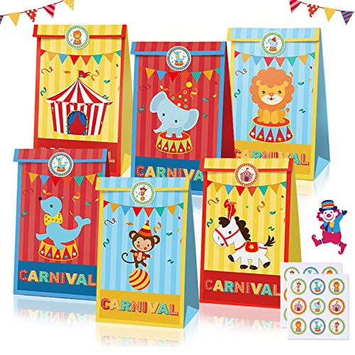 Papiertüten Kinder,12 Stück Zirkus Papiertüte,Geschenktüten Kinder Partytüten,Bunte Geschenktüten mit Aufklebern,Papier Geschenktüten,Süßigkeiten Tüten,Geschenk-verpackung Papiertüten… Papiertüten Kinder,12 Stück Zirkus Papiertüte,Geschenktüten Kinder Partytüten,Bunte Geschenktüten mit Aufklebern,Papier Geschenktüten,Süßigkeiten Tüten,Geschenk-verpackung Papiertüten… von Sunshine smile