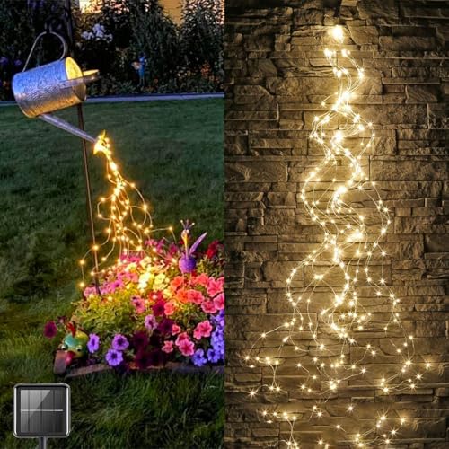Solar Lichterkette Aussen 1M 100 LED Lichterschweif,8 Modi Wasserfall Solar Lichterkette,Wasserdichte LED Lichterstrang,Kleine Solar LED Lichterkette Outdoor,Wasserdichte Gartendeko für Draußen Solar Lichterkette Aussen 1M 100 LED Lichterschweif,8 Modi Wasserfall Solar Lichterkette,Wasserdichte LED Lichterstrang,Kleine Solar LED Lichterkette Outdoor,Wasserdichte Gartendeko für Draußen von Sunshine smile