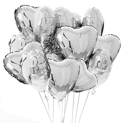 Sunshine smile 30 Stück 21 Zoll Premium Herz Luftballons,Herzform Heliumballons,Herz Folienballon,Herzluftballons Helium Geeignet,Folienballon Rote Herz,Herz Ballons,Folienluftballon,Herz Luftballons von Sunshine smile