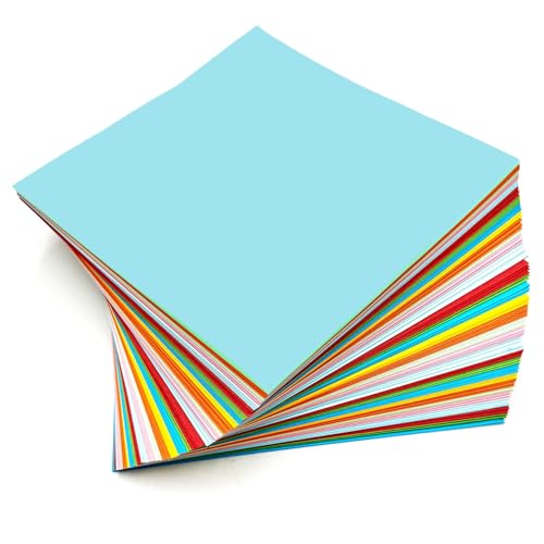Sunshine smile 300 Stück Moderationskarten Set, Präsentationskarten Klein 10 cm x 10 cm, Moderationskarten Set Klein,Bunt Lernkarten für Präsentation und Vortrag,Lehrerbedarf von Sunshine smile
