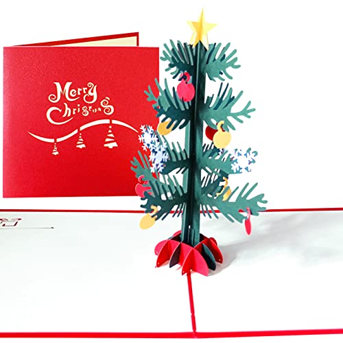 Sunshine smile 3D Pop Up Weihnachtskarten,Klappkarten Grußkartenfür Frohe Weihnachten,Weihnachten Karten, Karten personalisiert,Klappkarten,Grußkarten,Handmade Weihnachtsgrußkarte-Frohe Weihnachten von Sunshine smile