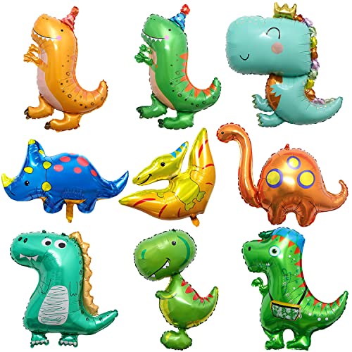 9PCS Dino Luftballon,Folienballon Dinosaurier,Luftballons Dinosaurier,Helium Ballons Dino,Dino Geburtstag Deko,Dino Deko Kindergeburtstag,Dinosaurier Aufblasen für Dinosaurier Party Dekoration Kinder 9PCS Dino Luftballon,Folienballon Dinosaurier,Luftballons Dinosaurier,Helium Ballons Dino,Dino Geburtstag Deko,Dino Deko Kindergeburtstag,Dinosaurier Aufblasen für Dinosaurier Party Dekoration Kinder von Sunshine smile