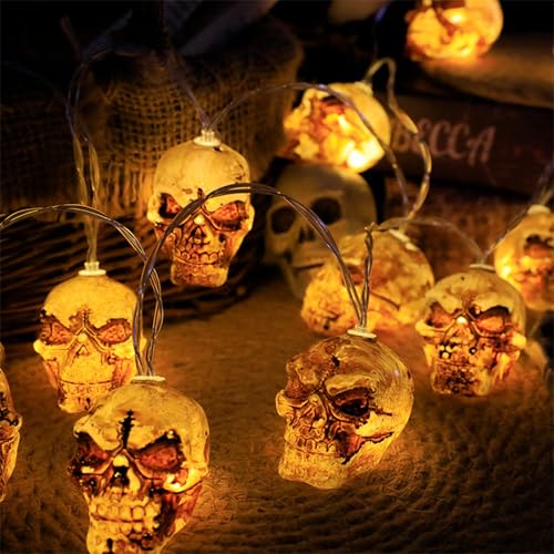 Sunshine smile Halloween Lichterkette Geister,Schädel Licht 3m mit 20 LED,Halloween Deko Licht,halloween schädel lichterkette schnur,Gruselige Schädel LED Lampen Sunshine smile Halloween Lichterkette Geister,Schädel Licht 3m mit 20 LED,Halloween Deko Licht,halloween schädel lichterkette schnur,Gruselige Schädel LED Lampen von Sunshine smile