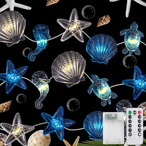 Sunshine smile Lichterkette Meerestiere,3M 30LED Lichterkette Kinderzimmer Meerestiere,Lichterkette Kinderzimmer,Meerestiere Lichterkette,Lichterkette Lnnen,Lichterkette mit Timer von Sunshine smile