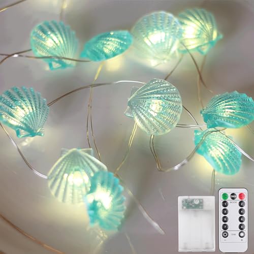 Sunshine smile Lichterkette Meerestiere,3M 30LED Lichterkette Muscheln,Lichterkette Maritim,Lichterkette Kinderzimmer,Meerestiere Lichterkette,Lichterkette Lnnen,Lichterkette mit Timer von Sunshine smile