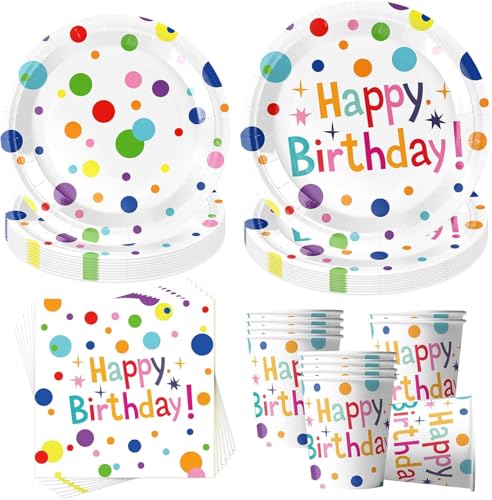 50 Stück Bunte Partygeschirr Set,Partygeschirr Geburtstag,Kindergeburtstag Geschirr Set,Kindergeburtstag Deko,Geburtstag Deko,Mit Teller Becher Servietten,Party Geschirr für 10 Gäste 50 Stück Bunte Partygeschirr Set,Partygeschirr Geburtstag,Kindergeburtstag Geschirr Set,Kindergeburtstag Deko,Geburtstag Deko,Mit Teller Becher Servietten,Party Geschirr für 10 Gäste von Sunshine smile