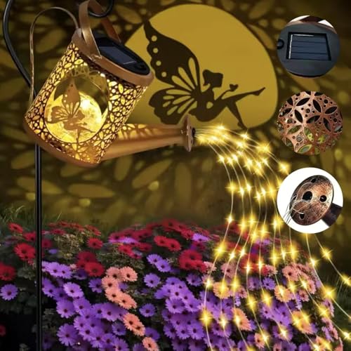 Sunshine smile Solar Gießkanne Lichter für Garten,Solar Gießkanne Lichterkette Aussen,Solarlampe Elfe und Fee,Garten Deko Fee,lichterkette außen,Gartendeko Lustig für Draußen von Sunshine smile